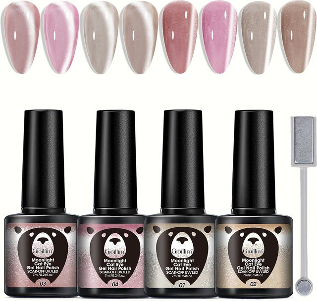Groillim Gel-Nagellack, Weiss, Schimmernd, 7 ml - Bild 1