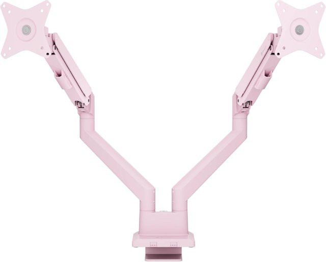Alzare Neo Duo Doppelter Gasfeder-Monitorarm von Arozzi in Pink mit VESA 75x75 mm - Bild 1