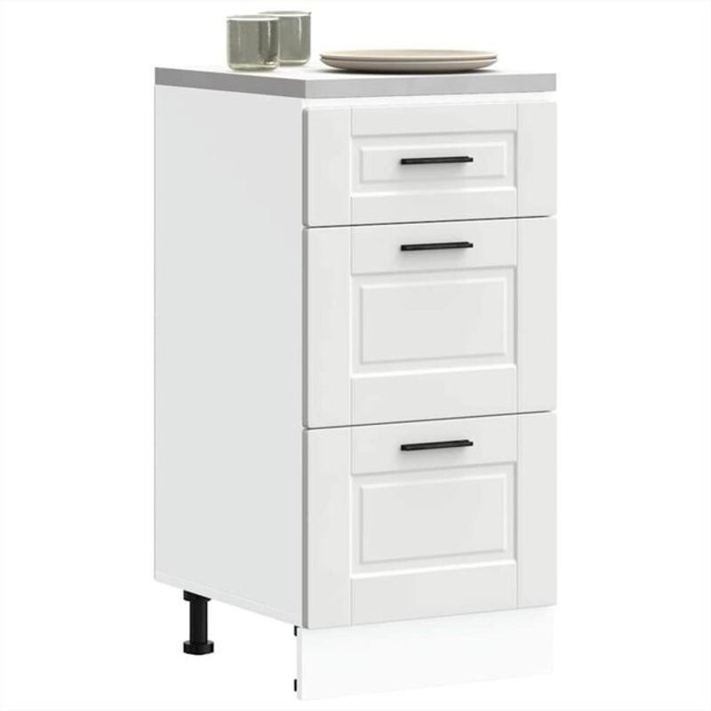 Küchenunterschrank Porto von Vidaxl in Weiß aus Holzwerkstoff, B/T/H: 81,5 x 40 x 46 cm - Bild 1