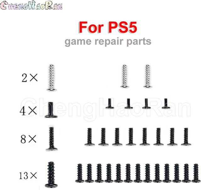 ChengHaoRan Set Kreuzschrauben in Silber für PS5 Slim und PS5 Controller Gehäuse Reparaturteile - Bild 1