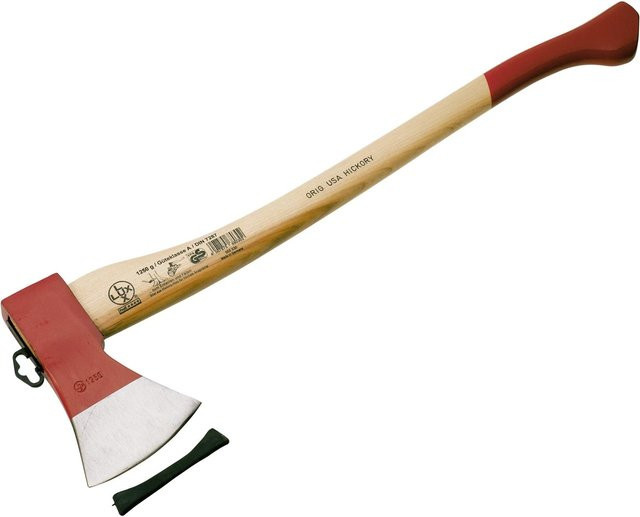 LUX-TOOLS Rheinische Holzaxt Comfort aus Stahl, 70 cm, 1,25 kg, multicolour - Bild 1