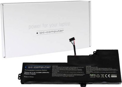 Lenovo Notebook-Akku 01AV421 in Schwarz mit 11.4V und 2000 mAh - Bild 1