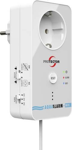 Protector 15021 WA-11 Wassermelder mit WIFI-Alarmweiterleitung und externem Sensor, Weiß, netzbetrieben - Bild 1