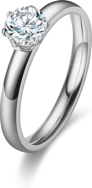 Lucky Star Jewelry Partnerringe Edelstahl, Zirkonia, Weiß, Unisex - Bild 1