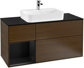 V&B Waschtischunterschrank Finion in Walnuss, Breite: 120 cm, Tiefe: 50,1 cm, Höhe: 50,1 cm - Bild 1