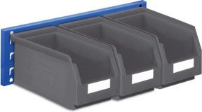 Kappes RasterPlan Wandschiene mit 10 Schlitzplatten Set in Blau RAL 5010 - Bild 1