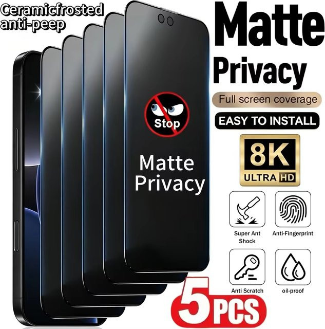 Matte Keramik-Sichtschutzfolie für Samsung Galaxy S26 Ultra, S25, S24, A57, A56 5G, A55, A37, A36, A35, A26, A17, A16, A15, A07 - Bild 1