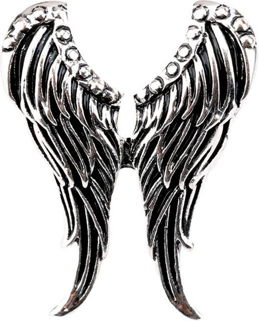 Ringe Engel Dämon Flügel, Messing, Silber, Unisex - Bild 1