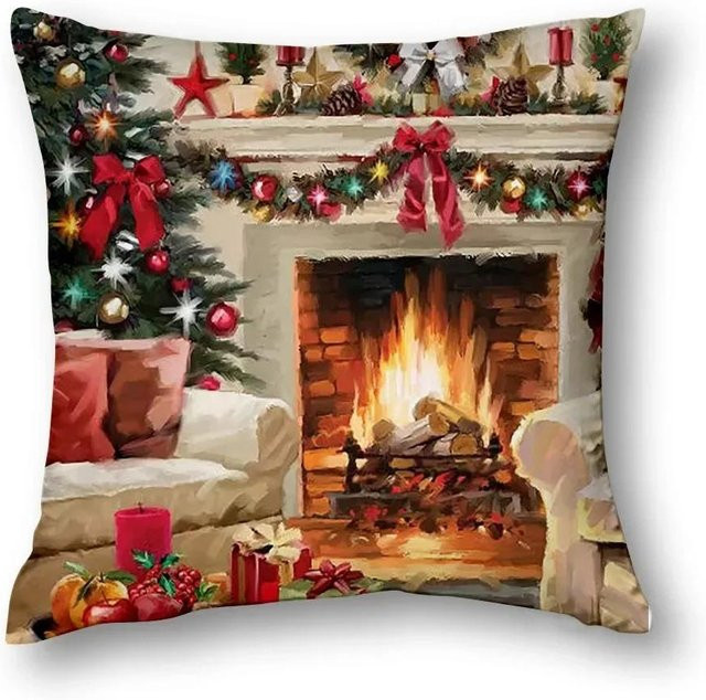 Weihnachts Kissenbezug von Tinika Chen für deine Wohnzimmer Dekoration, Peach Skin Material, B/B/H: 45 x 45 cm - Bild 1