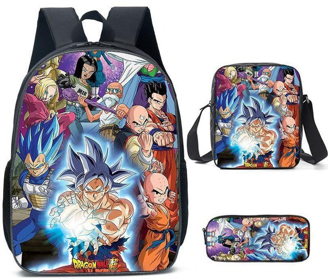DewBloom Dragon Ball Kinderrucksack-Set aus atmungsaktivem Oxford-Stoff in Multicolour - Bild 1