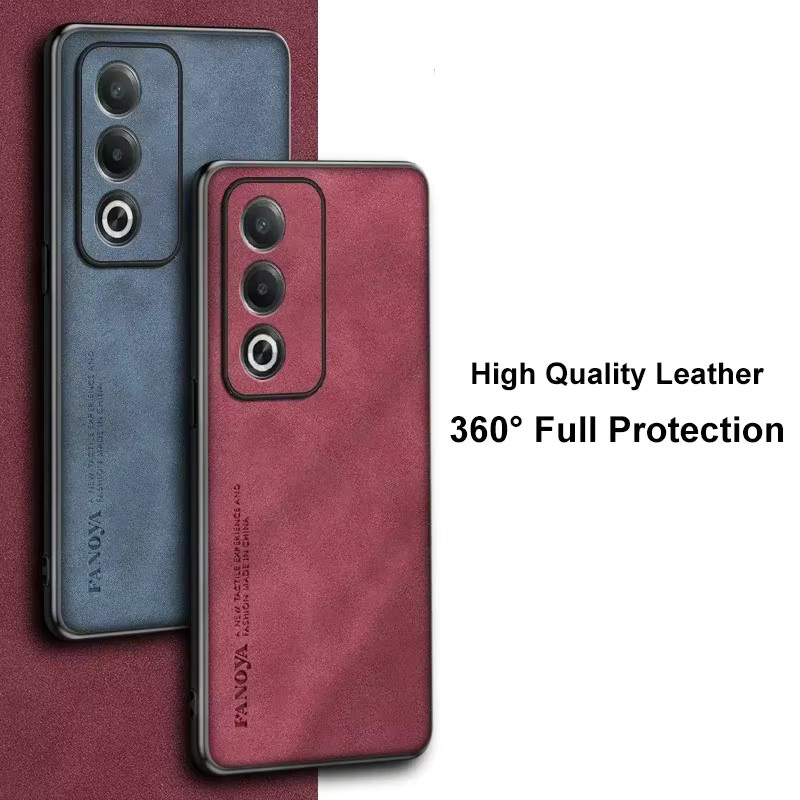 Luxus Handyhülle aus PU und TPU für OPPO A40 A60 A80 A3 Pro A3x A79 A59 A98 A78 A58 A38 A18 A96 A76 A36 in Grau - Bild 2