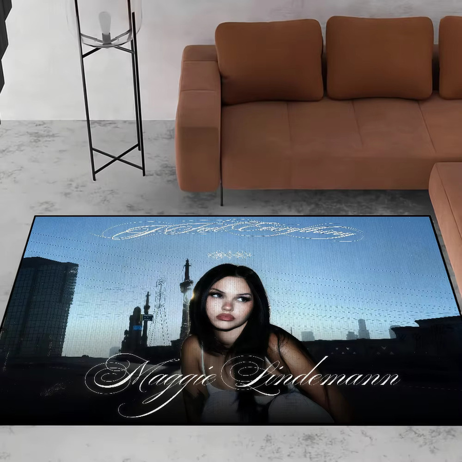 Home Singer Bodenmatte I Feel Everything m-Maggie Lindemann, rechteckiger Teppich in Blau für Schlafzimmer, Badezimmer, Flur und Balkon - Bild 4