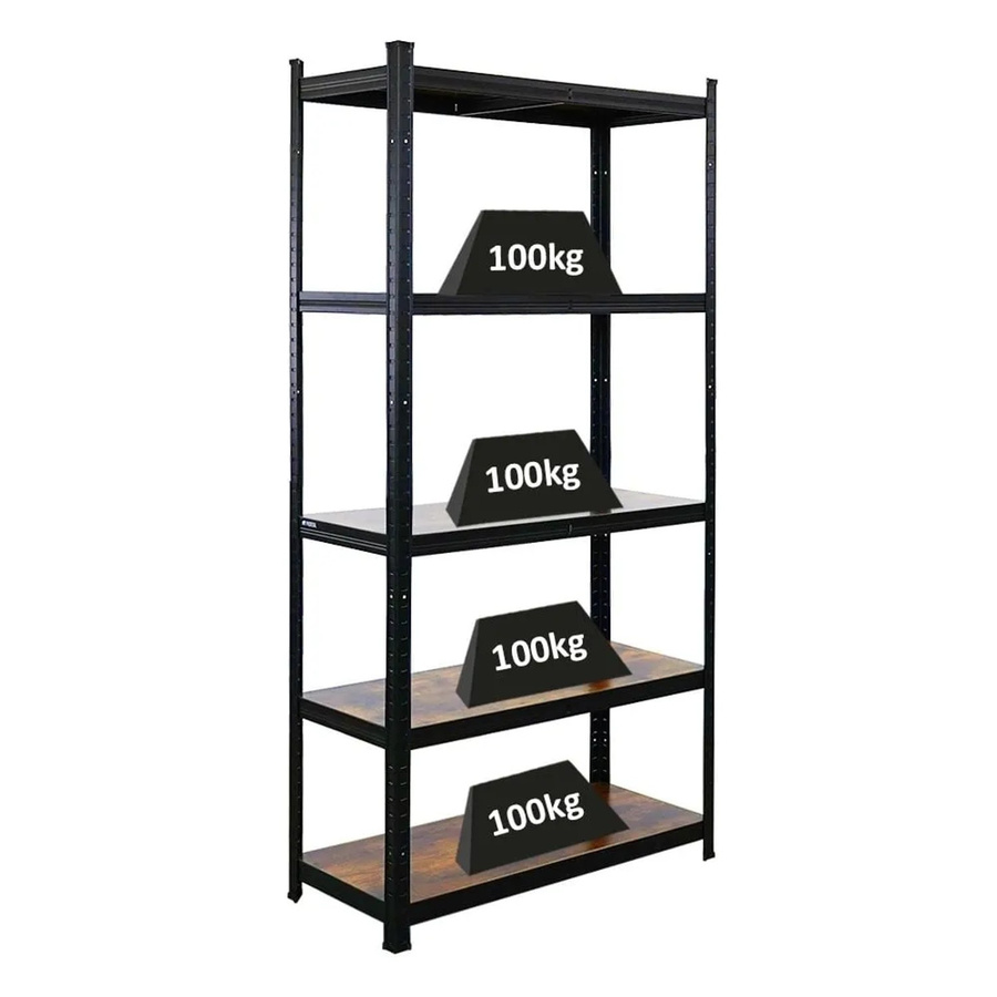PROREGAL Vintage Series Schwerlastregal Ragnar in Vintagebraun-Schwarz, H x B x T: 180 x 90 x 40 cm - Bild 2