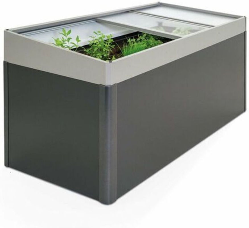 Biohort Metall Frühbeetaufsatz für Hochbeet in Quarzgrau-metallic, B/H/L: 200 x 23 x 101 cm - Bild 2