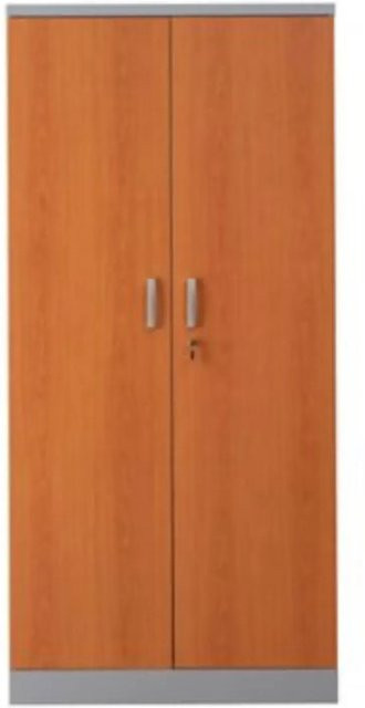 PROREGAL Aktenschrank Beetle mit 4 Fachböden und Schloss, Farbe Silber & Erle, H x B x T: 195 x 92 x 42 cm - Bild 1