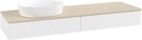 V&B Waschtischunterschrank Antao mit Frontstruktur in Weiß, B/T: 160 x 50 cm - Bild 1