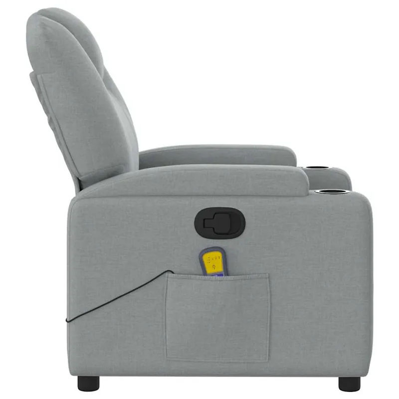 Vidaxl Ausklappbarer Massagesessel in Grau mit Stoffbezug und modernem Design - Bild 5