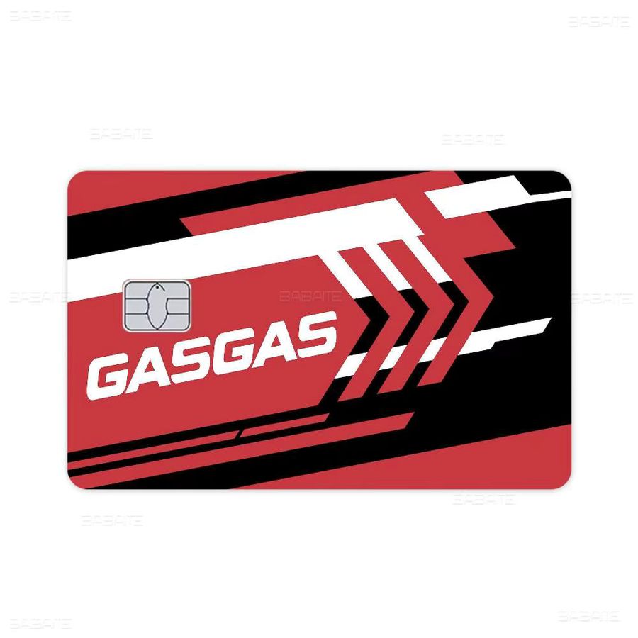 GasGas Red Motorrad Anime Aufkleber Set mit Kreditkarten und Bus Pass Design in Rot für deine Dekoration - Bild 6