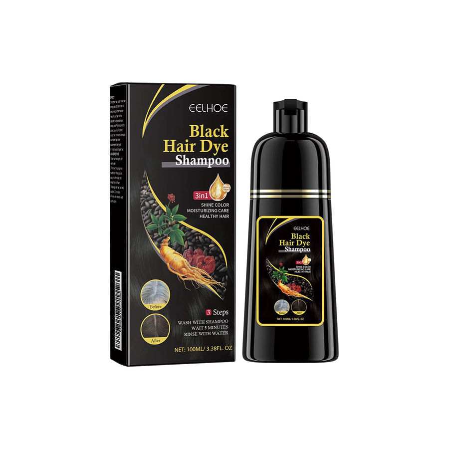 eelhoe 3-in-1 Haarfärbeshampoo Schwarz, Ginseng, Unisex - Bild 6