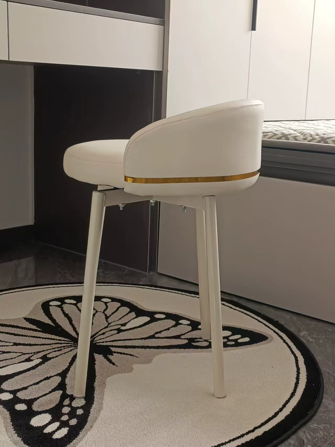 XIUWO Moderner Schminkhocker, 360 Grad drehbarer gepolsterter Make-up-Stuhl für das Schlafzimmer - Bild 2