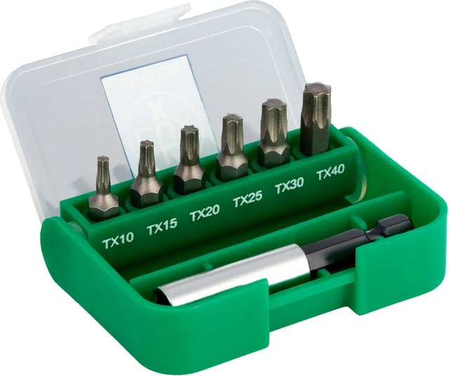 LUX-TOOLS TX Bitbox 7-teilig, Schraubendreher-Bits, Grün - Bild 1