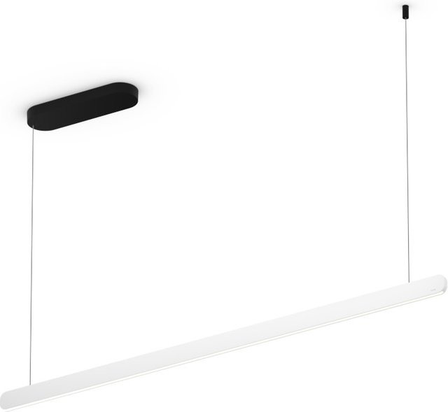 Occhio Mito linear volo 140 up LED-Pendelleuchte in Schwarz matt mit weißem Kopf, dimmbar mit Occhio air Modul und x-tra warm LED (2200K - 3500K) - Bild 1