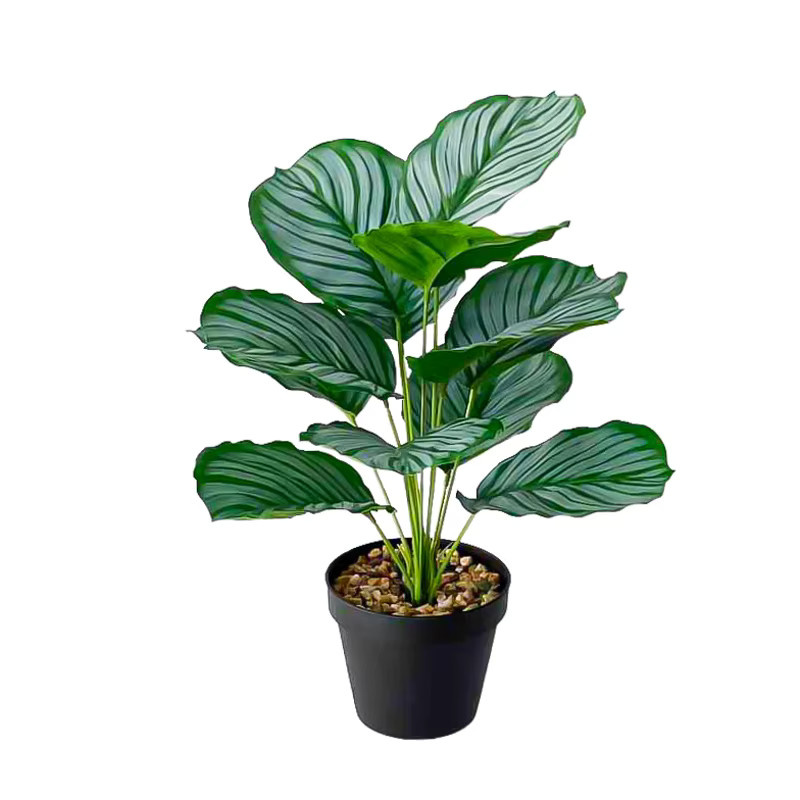 Künstliche Monstera Pflanze Kmitang in Grün, tropischer Zweig mit Schildkrötenblatt aus Kunststoff, Höhe: 43 cm, Breite: 30 cm - Bild 1