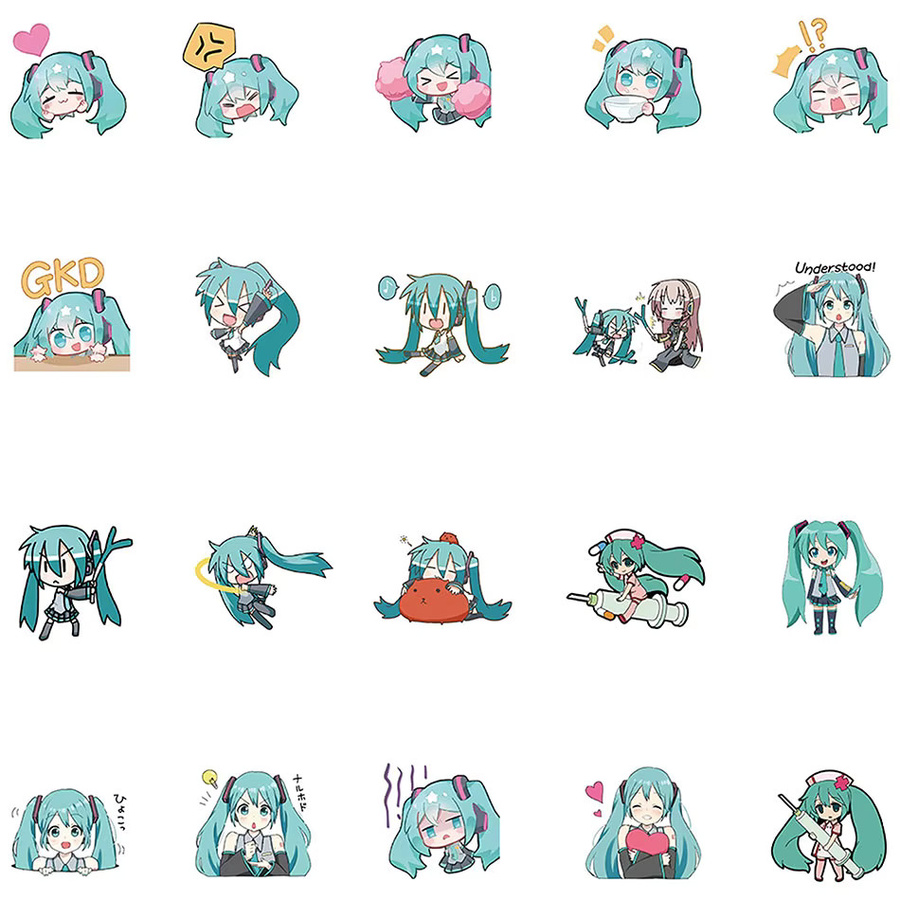 Bandai Hatsune Miku Aufkleber-Set, 325-teiliges Set, Bunt / Mehrfarbig - Bild 2