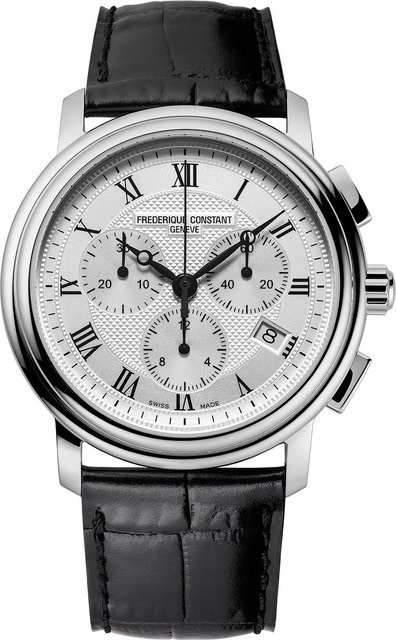 Frederique Constant Chronograph, Quarz, Edelstahl, 40 mm, Herren - Bild 1