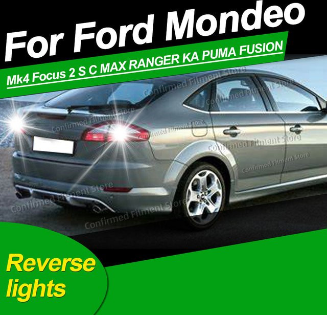 Roadsun 2er Set Canbus 1156 LED Rückfahrlichter 8200LM Super Hell 45SMD in Silber für Ford Mondeo Mk4 Focus 2 C-MAX Ranger Ka Puma Fusion - Bild 1