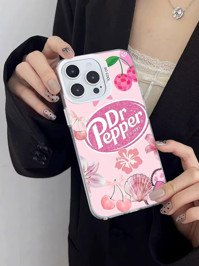 Cherry Drink D-Dr-P-Pepper Handyhülle für iPhone 11 bis iPhone 17 Pro Max stoßfest in Silber - Bild 7