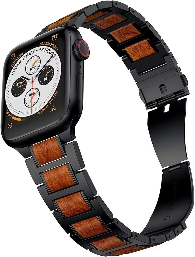 Gliederarmband Holz, Rot, Unisex - Bild 2