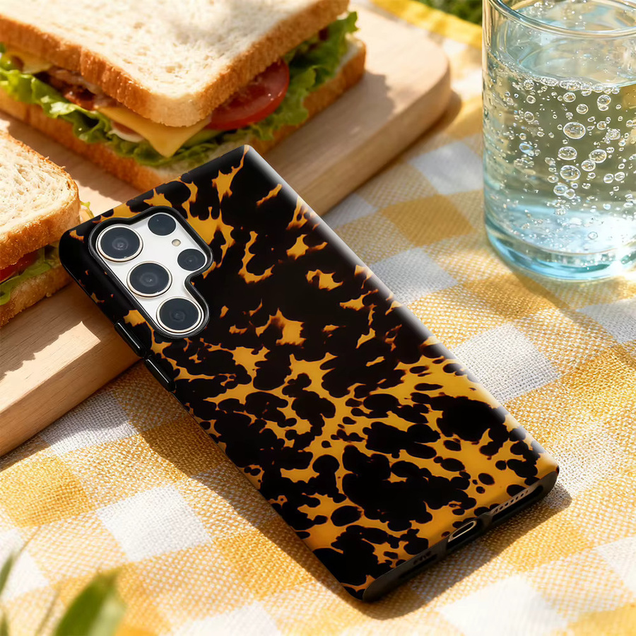 Glänzende Handyhülle mit Leopardenmuster für Samsung Galaxy S25 Ultra, S24 und S23 Ultra Plus in Multicolour - Bild 3