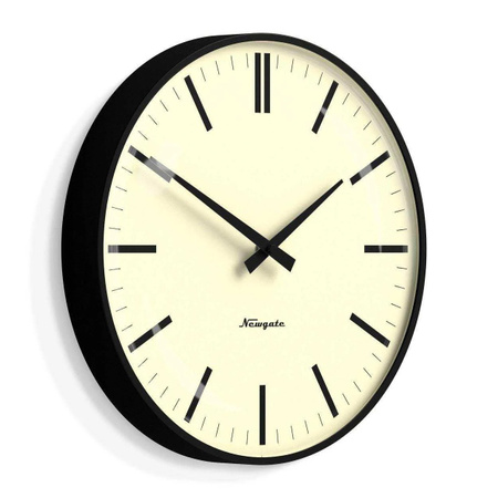Newgate Radio City Wanduhr im Retro-Look mit grafischen Linien, Schwarz, Durchmesser: 33 cm