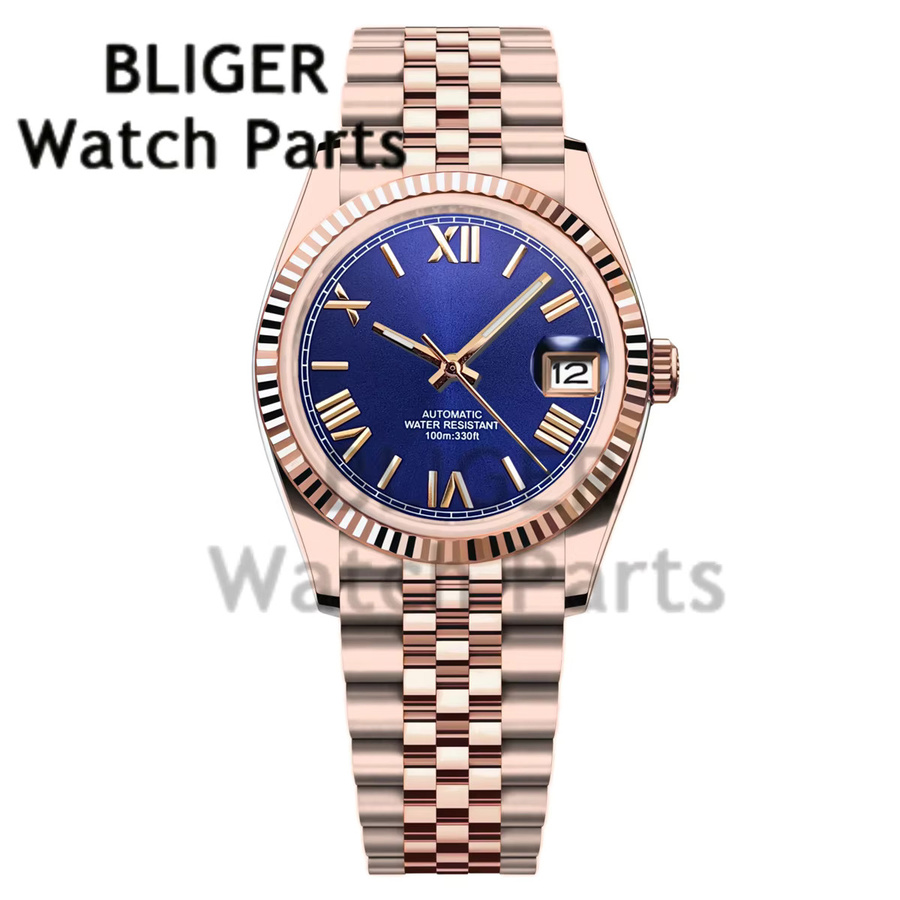 BLIGER Armbanduhr Automatik, Gold, Edelstahl, 36 mm, Herren - Bild 1