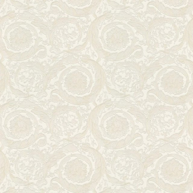 Profhome Barock Tapete Creme Silber B: 0,70 m, H: 10,05 m - Bild 1