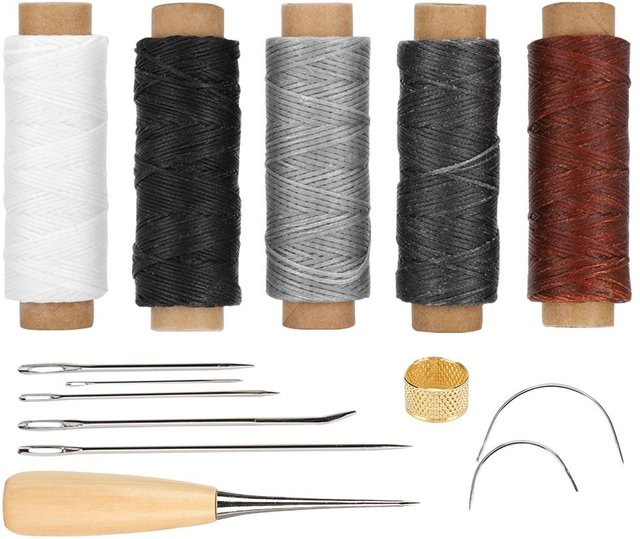 GoolRC Lederhandwerk Werkzeugset zum Handnähen, Punzieren und Schnitzen in Schwarz und Multicolour aus Stahl - Bild 1