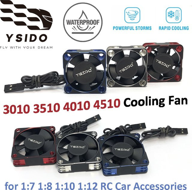 YSIDO Wasserdichter Schnelllüfter für RC Auto, bürstenloser Motor/ESC-Teile - Bild 1