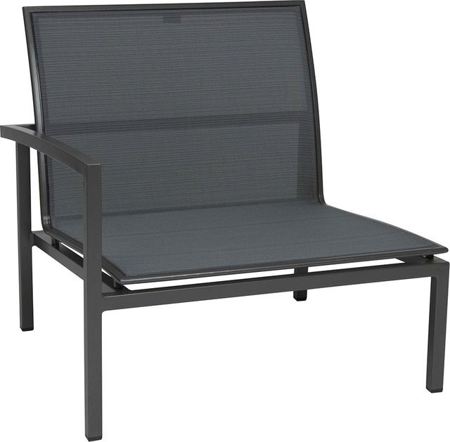 Stern SKELBY Lounge Seitenelement in Anthrazit mit textilem Karbon-Bezug und Aluminiumarmlehne rechts - Bild 1