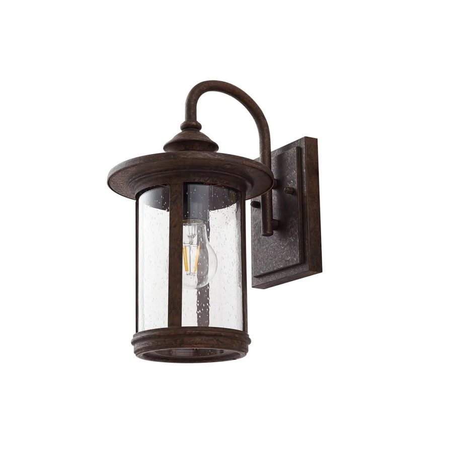 Lindby Wandleuchte Zayn Außenlaterne Retro Vintage Antik, Braun, Aluminium und Glas, E27, Höhe: 33,4 cm, Breite: 23,8 cm, Tiefe: 15,0 cm - Bild 2