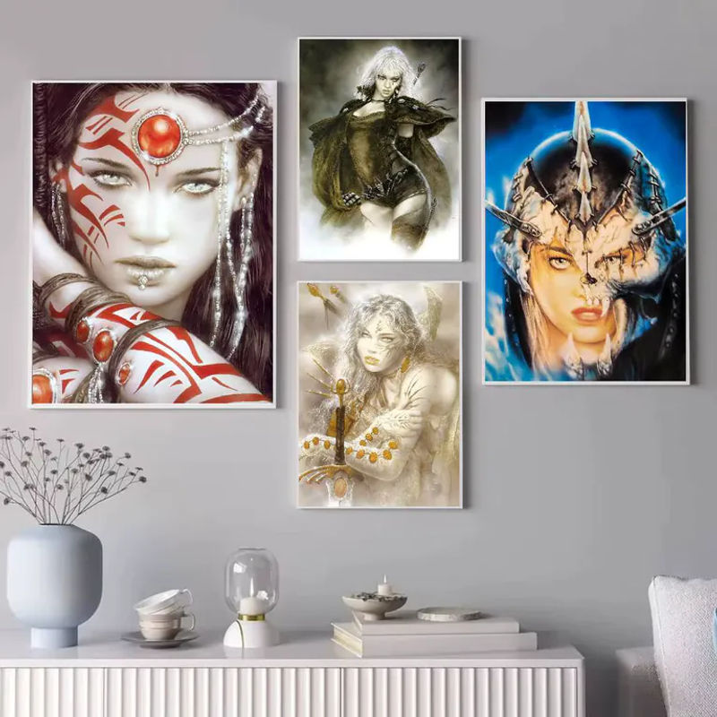 Luis Royo Anime Porträt Wanddekoration selbstklebend mehrfarbig auf Papier - Bild 5