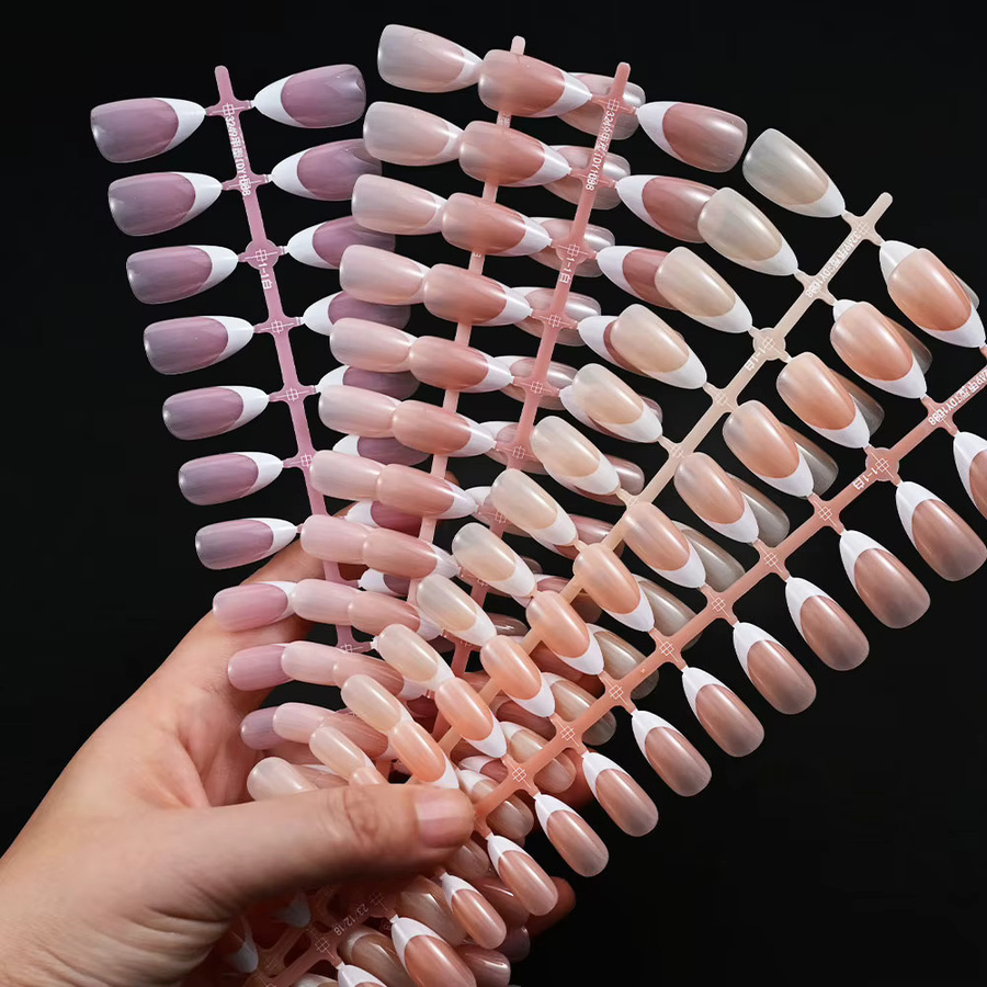 MAFANAILS Kunstnägel, Mandelform, matt, nackt/rosa, 150 Stück - Bild 3