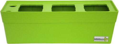 GREENBAR Kräuterbox mit Bewässerungssystem und Wasserstandsanzeige, Farbe: Grün und Gelb - Bild 1