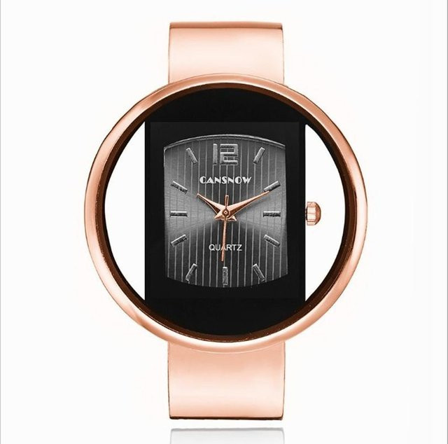 Armbanduhr Edelstahl, Gold, Grau, Quarz, Damen - Bild 1