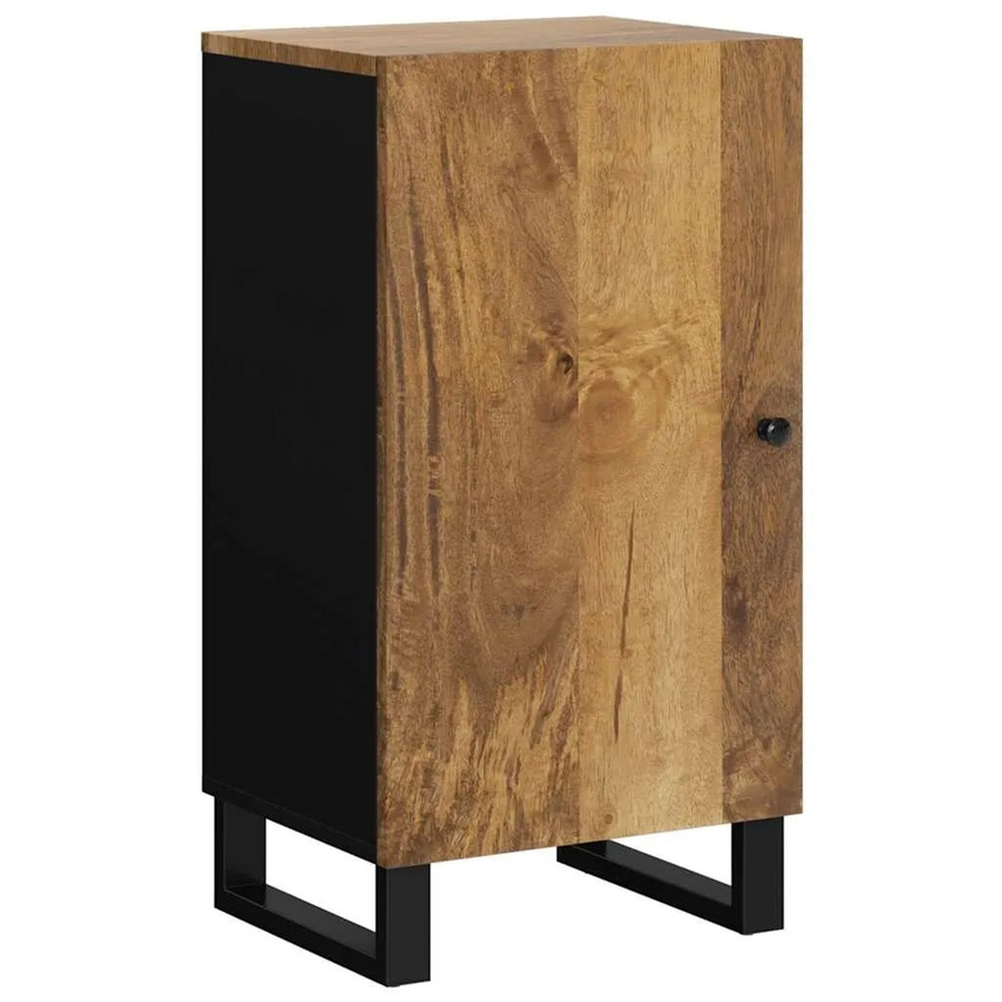 vidaXL Sideboard aus Massivholz Mango in Braun mit Tür, B/T/H: 40 x 31 x 75 cm - Bild 2