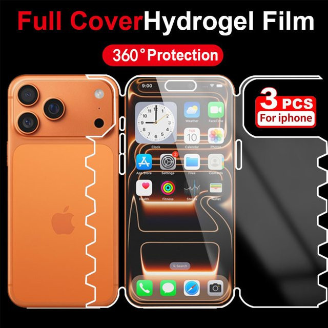 Amour Brave 3er Pack Butterfly Hydrogel-Displayschutzfolie für iPhone 11 bis iPhone 17 Pro Max, transparenter 360 Grad Körperschutz - Bild 1