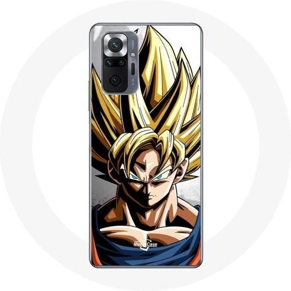 Handyhülle für Xiaomi Redmi Note 10 Pro mit Sangoku Wand Design aus Dragon Ball Super in Schwarz und Multicolour - Bild 1