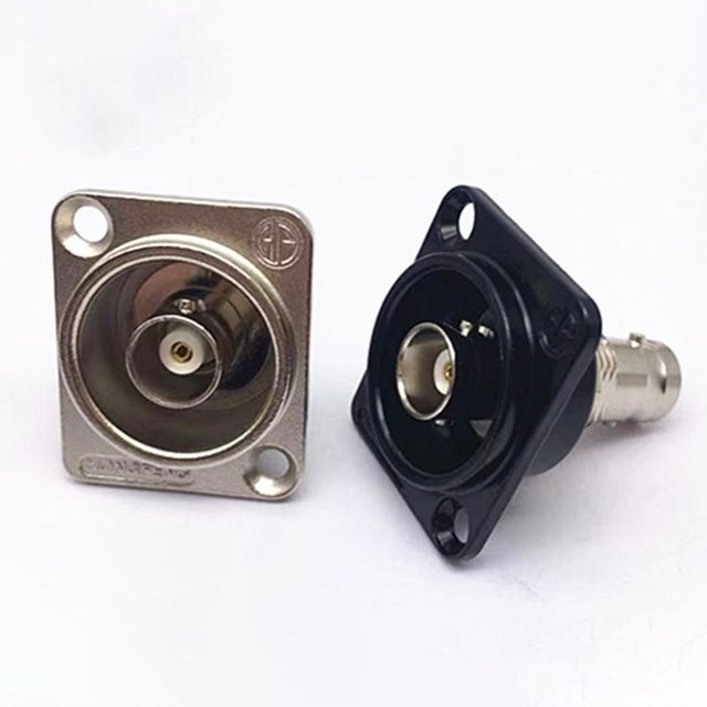 FRHY BNC Stecker Doppel D-Typ Panel Mount Adapter Buchse auf Buchse in Silber für Audio Video Überwachung und RF Koaxial - Bild 1