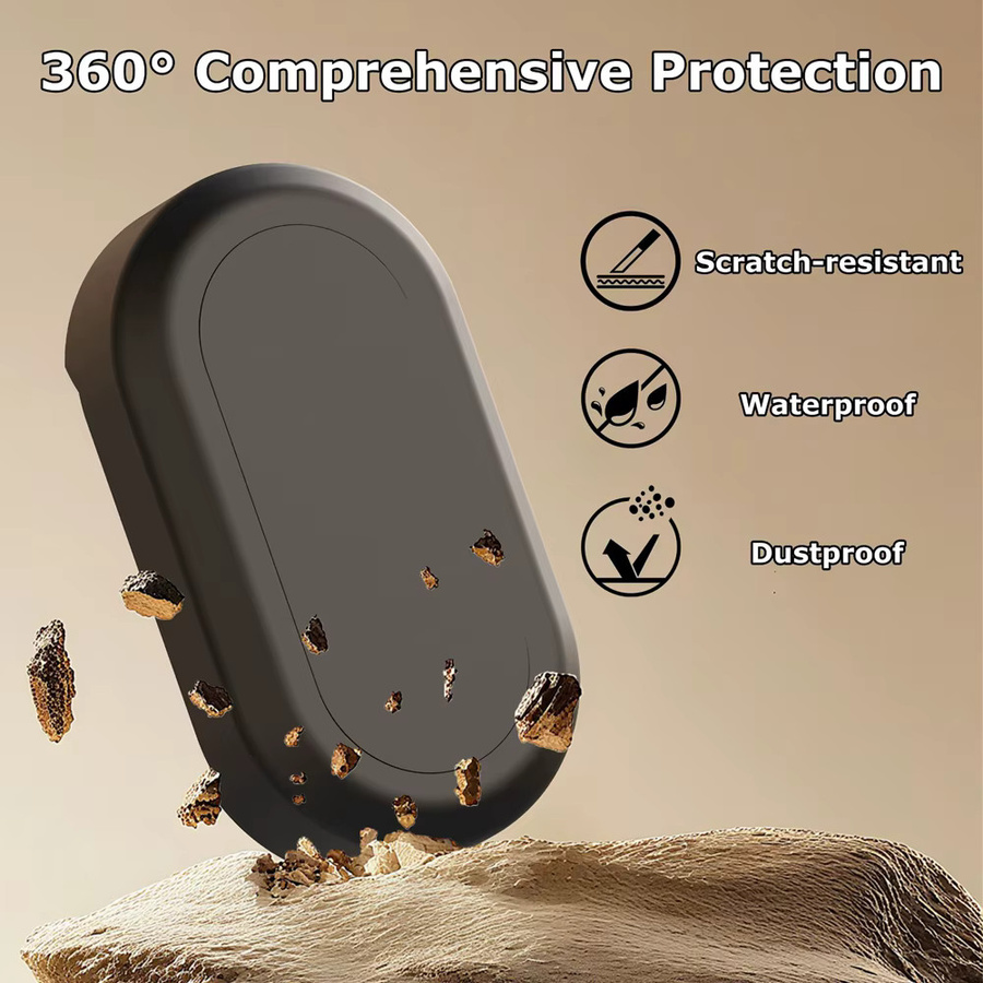 Samsung SmartTag 2 Magnetischer Halter Silikon-Schutzhülle in Schwarz, Wasserdichte Abdeckung mit 3M-Klebstoff - Bild 3