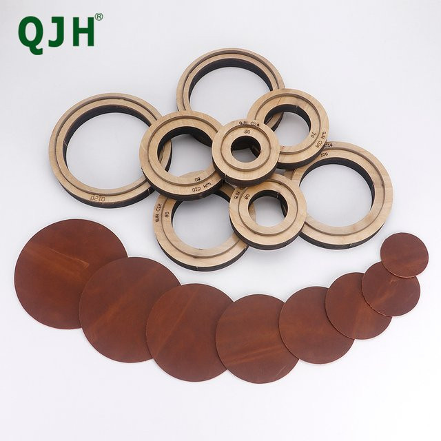 QJH Runde Leder-Stanzformen aus Kohlenstoffstahl für DIY-Lederhandwerk, Silber, Durchmesser: 5 cm, 6 cm, 7 cm, 8 cm, 9 cm, 10 cm, 11 cm, 12 cm - Bild 1